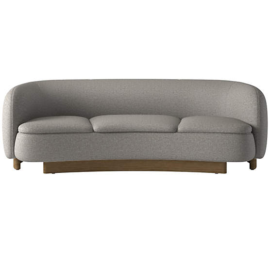 Muir Curved Sofa Taylor Felt Grey by Lawson-Fenning