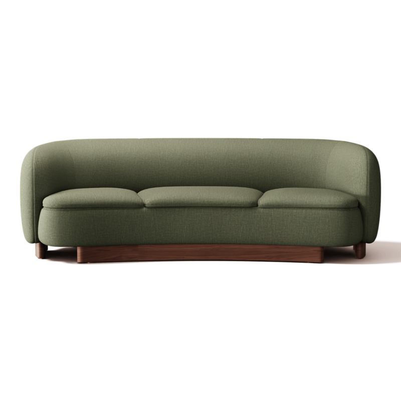 Muir 90" Curved Sofa Artisan Moss - image 0 of 10