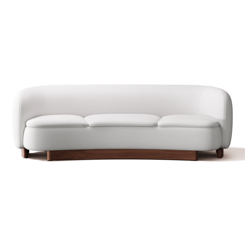 Muir 90" Curved Sofa Curious Dove - image 0 of 7