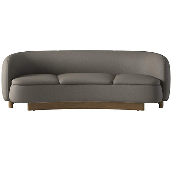 Muir Curved Sofa Angel Pewter by Lawson-Fenning