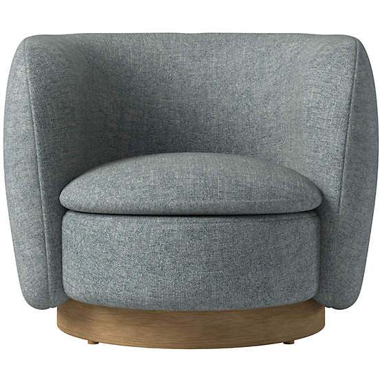 Muir Swivel Chair Nomad Charcoal by Lawson-Fenning