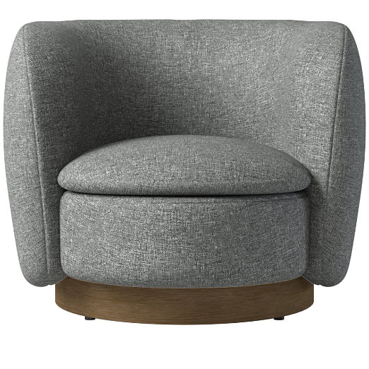 Muir Swivel Chair Hatch Charcoal by Lawson-Fenning