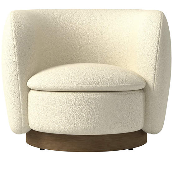 Muir Swivel Chair Bloce Cream by Lawson-Fenning