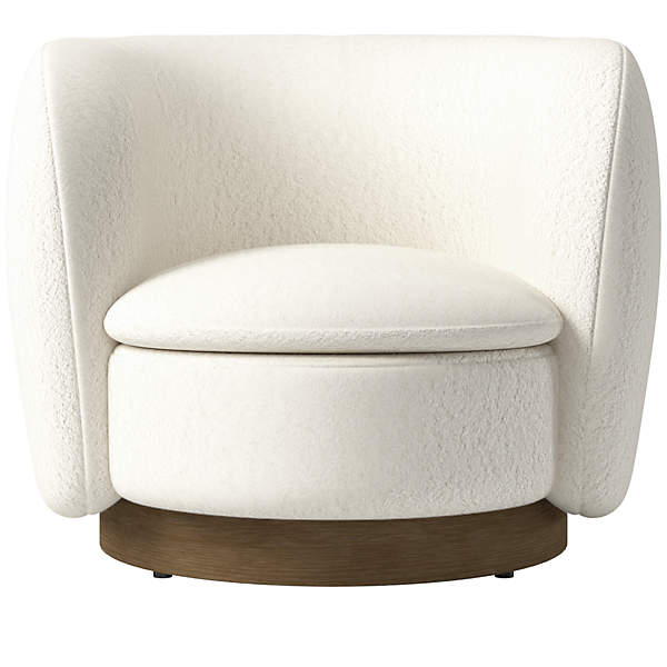 Muir Swivel Chair Wooly Sand by Lawson Fenning Reviews CB2