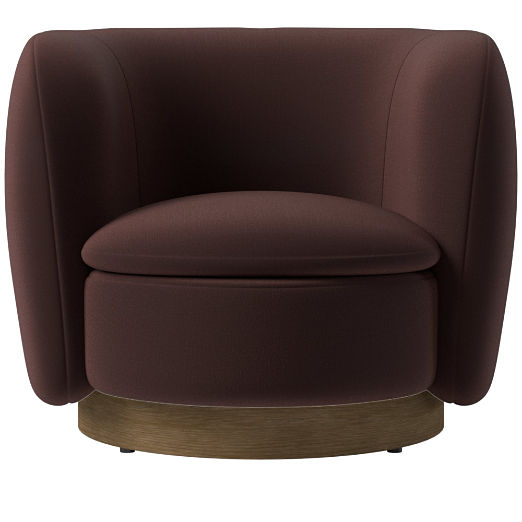 Muir Swivel Chair Luca Espresso by Lawson-Fenning