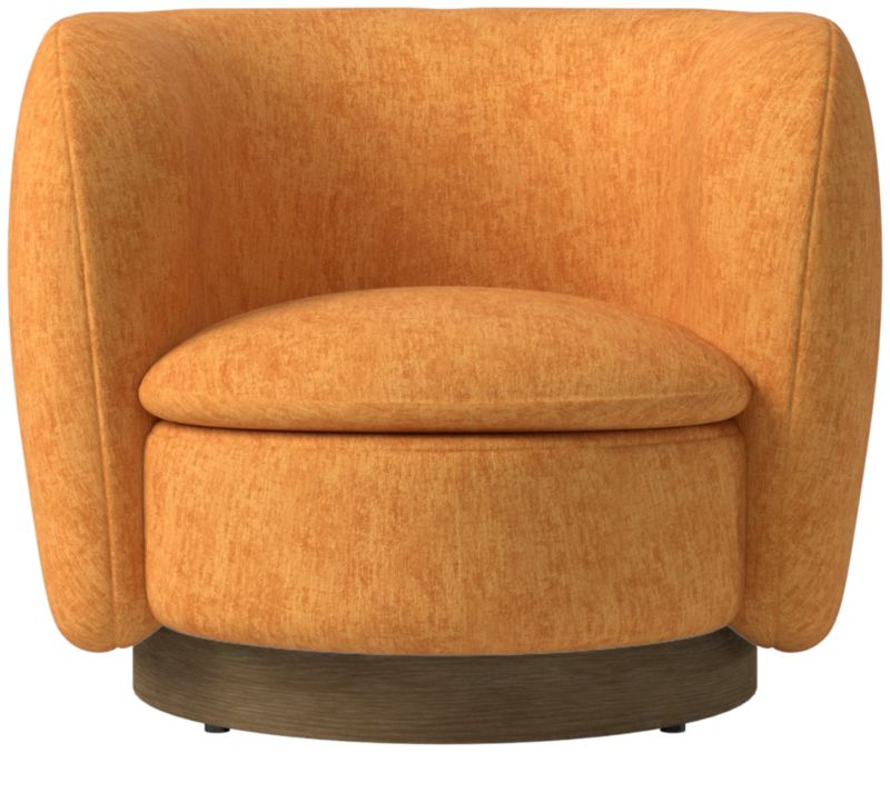 Muir Brown Leather Swivel Chair by Lawson-Fenning + Reviews