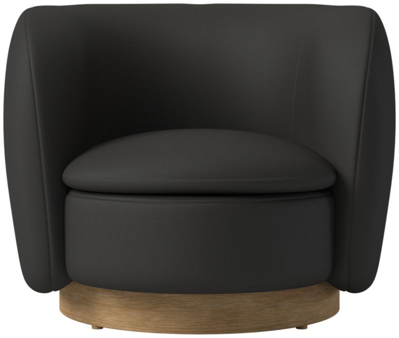 Muir Swivel Chair Kanvas Ebony by Lawson-Fenning - image 0 of 7