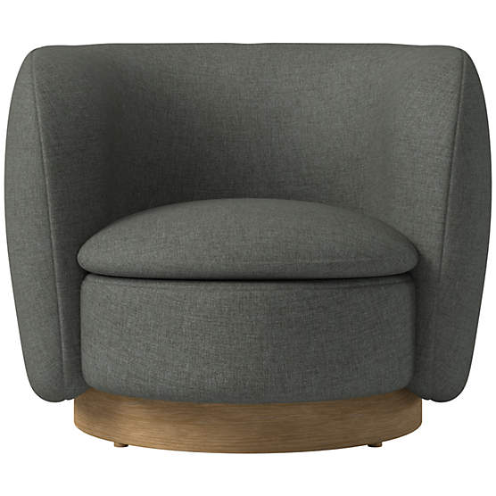 Muir Swivel Chair Taylor Charcoal by Lawson-Fenning