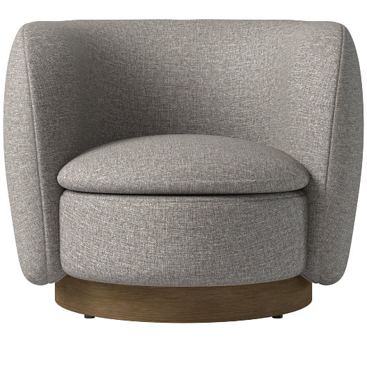 Muir Swivel Chair Taylor Felt Grey by Lawson-Fenning