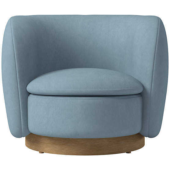 Muir Swivel Chair Lisbon Wedgewood by Lawson-Fenning