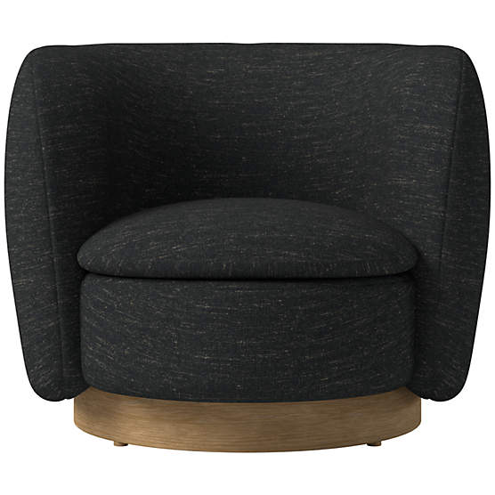 Muir Swivel Chair Curious Ebony by Lawson-Fenning