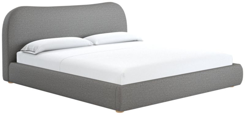 Diana King Bed Taylor Felt Grey - image 0 of 7