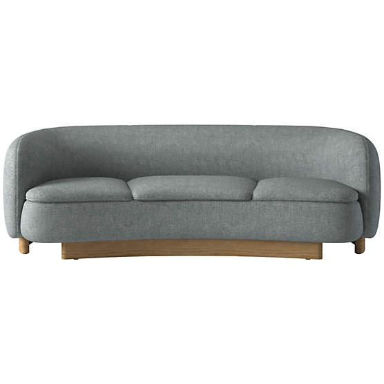 Muir Curved Sofa Nomad Charcoal by Lawson-Fenning