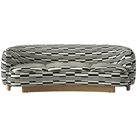 Muir Curved Sofa Piano Domino by Lawson-Fenning
