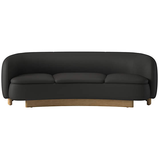 Muir Curved Sofa Kanvas Ebony by Lawson-Fenning