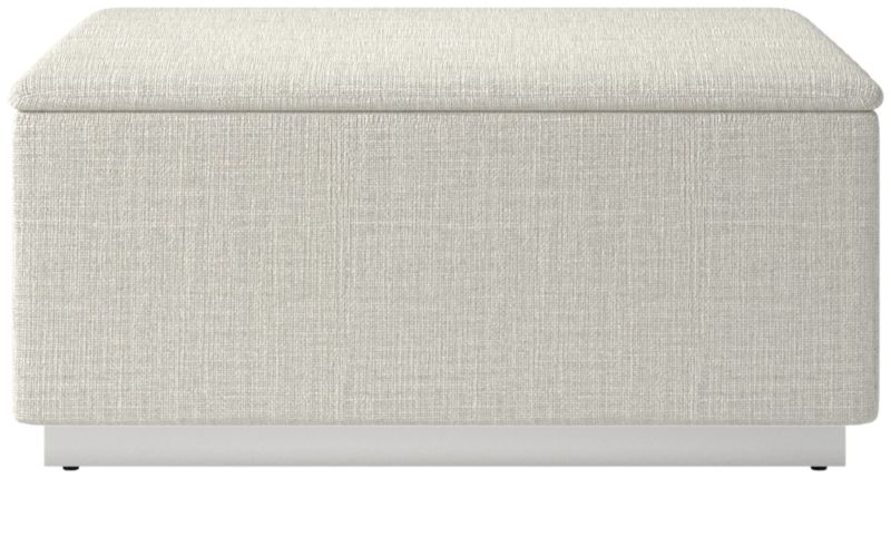 Salon Ottoman Lindy Snow - image 0 of 6