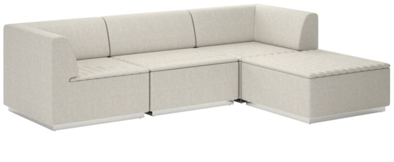 Salon 4-Piece Sectional Sofa Nomad Snow - image 0 of 7