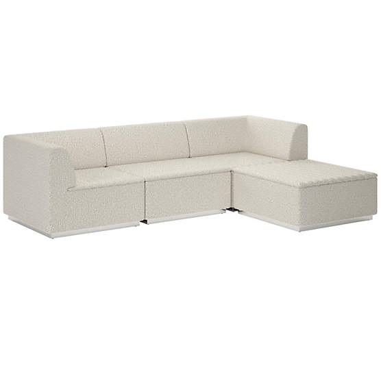 Salon 4-Piece Sectional Sofa Bloce Grey