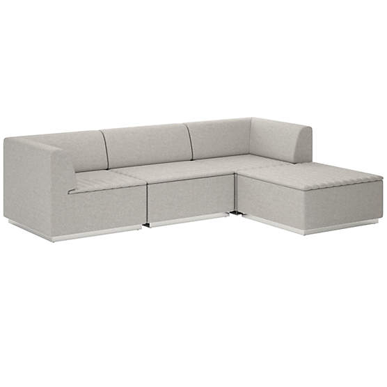 Salon 4-Piece Sectional Sofa Hatch Platinum