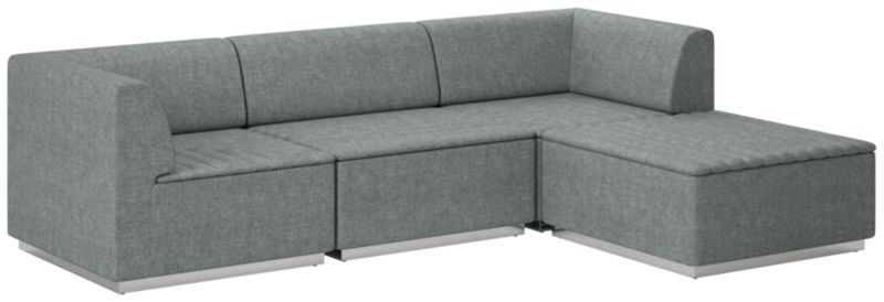 Salon 4-Piece Sectional Sofa Nomad Charcoal - image 0 of 7