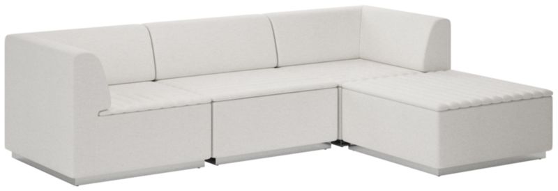 Salon 4-Piece Sectional Sofa Curious Linen - image 0 of 7