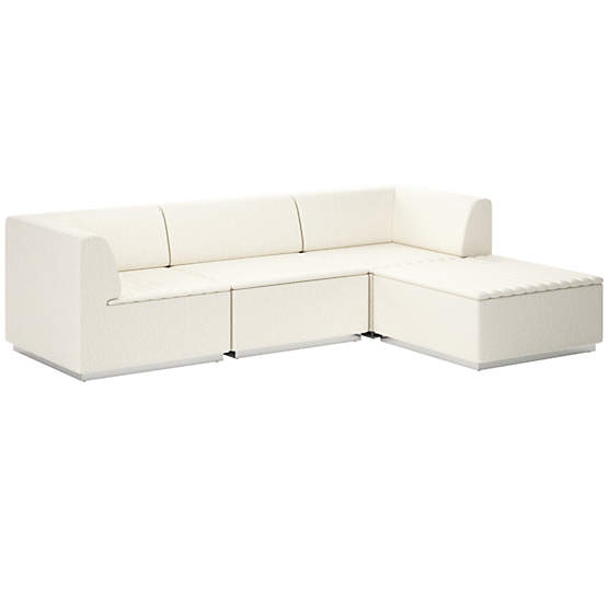 Salon 4-Piece Sectional Sofa Wooly Sand