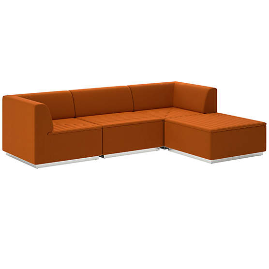 Salon 4-Piece Sectional Sofa Luca Russet