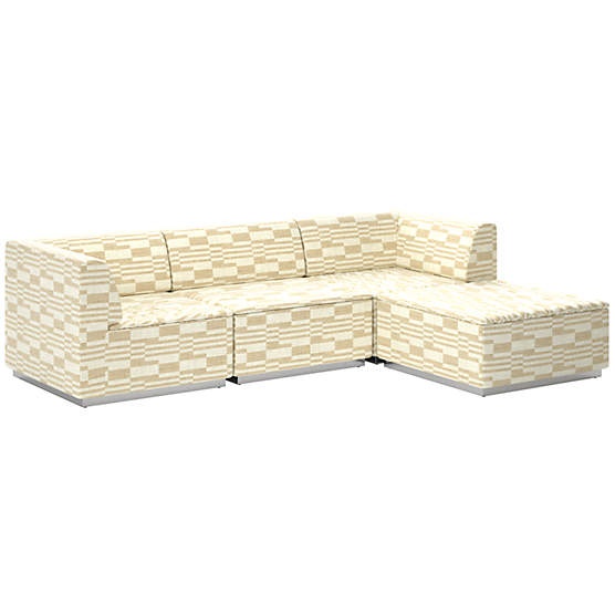 Salon 4-Piece Sectional Sofa Piano Cloud