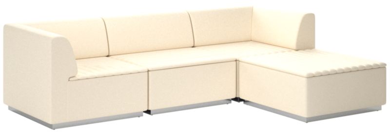 Salon 4-Piece Sectional Sofa Kanvas Sand - image 0 of 7