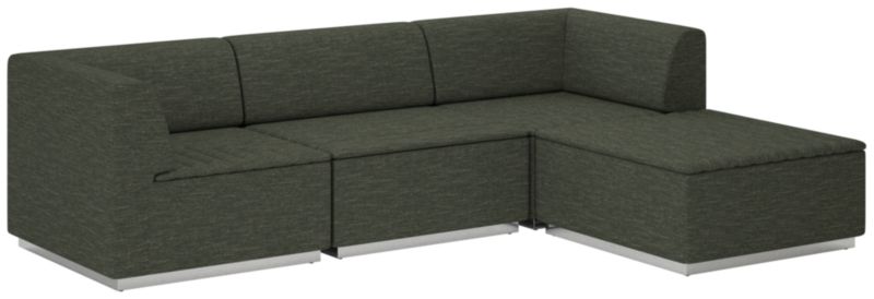 Salon 4-Piece Sectional Sofa Curious Evergreen - image 0 of 7