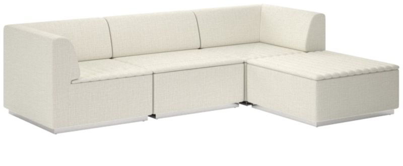 Salon 4-Piece Sectional Sofa Lindy Snow - image 0 of 7