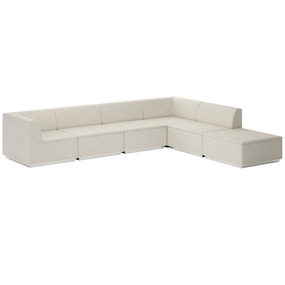 Salon 6-Piece Sectional Sofa Bloce Grey