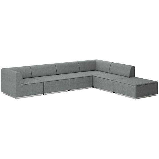 Salon 6-Piece Sectional Sofal Nomad Charcoal