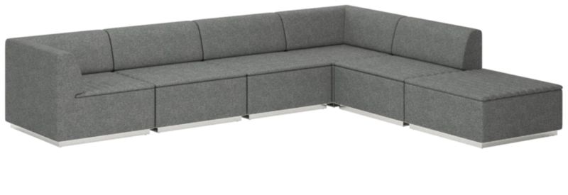 Salon 6-Piece Sectional Sofa Hatch Charcoal - image 0 of 7