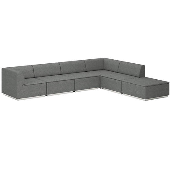 Salon 6-Piece Sectional Sofa Hatch Charcoal