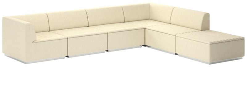 Salon 6-Piece Sectional Sofa Bloce Cream - image 0 of 7