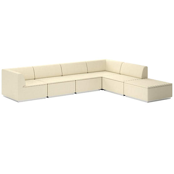 Salon 6-Piece Sectional Sofa Bloce Cream