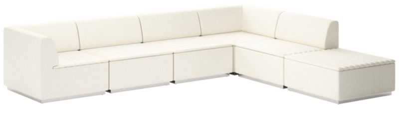 Salon 6-Piece Sectional Sofa Wooly Sand - image 0 of 7