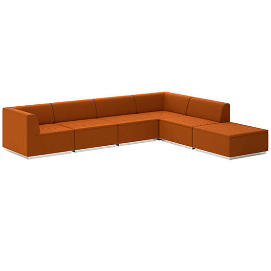 Salon 6-Piece Sectional Sofa Luca Russet