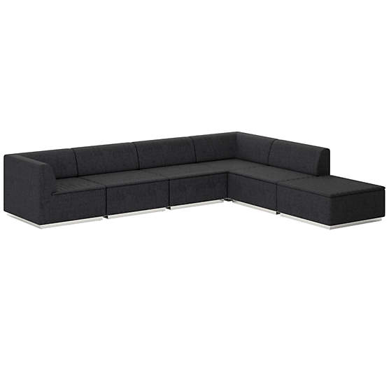 Salon 6-Piece Sectional Sofa Bloce Noir