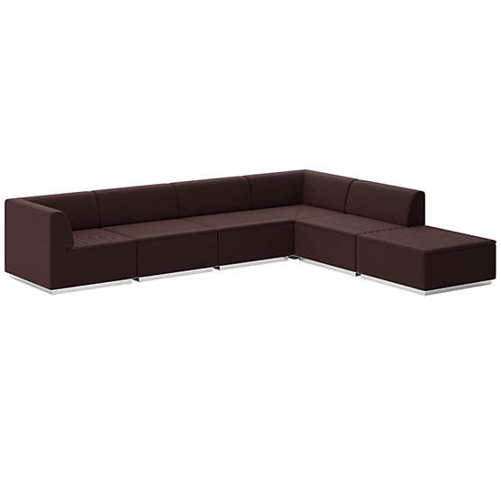 Salon 6-Piece Sectional Sofa Luca Espresso