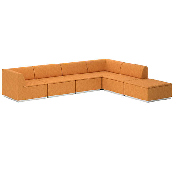 Salon 6-Piece Sectional Sofa Dream Ginger Tea