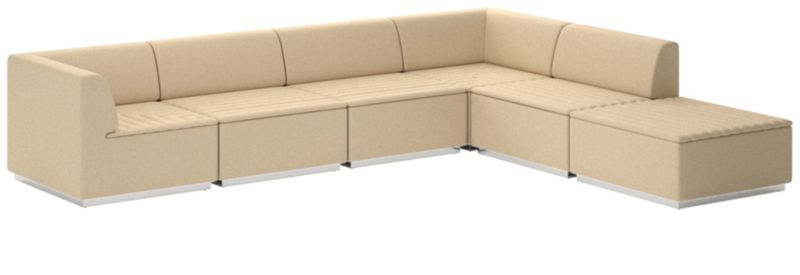 Salon 6-Piece Sectional Sofa Biba Parchment - image 0 of 7