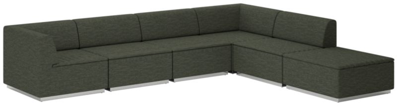 Salon 6-Piece Sectional Sofa Curious Evergreen - image 0 of 7