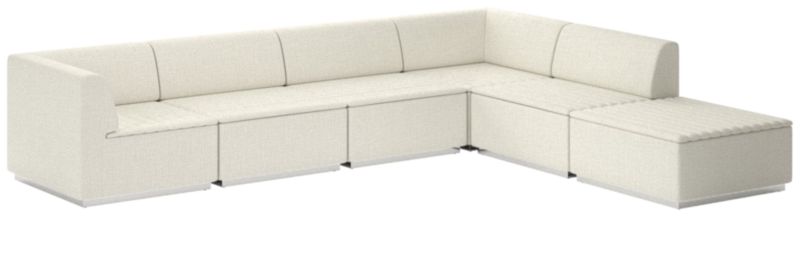 Salon 6-Piece Sectional Sofa Lindy Snow - image 0 of 7