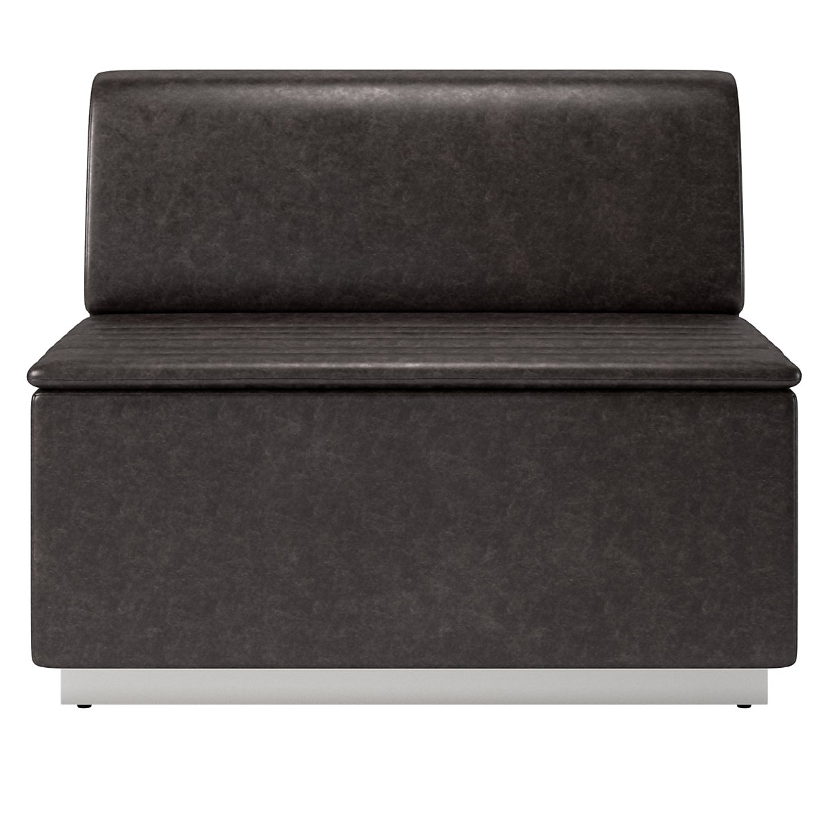 Salon Leather Armless Chair Bello Black CB2