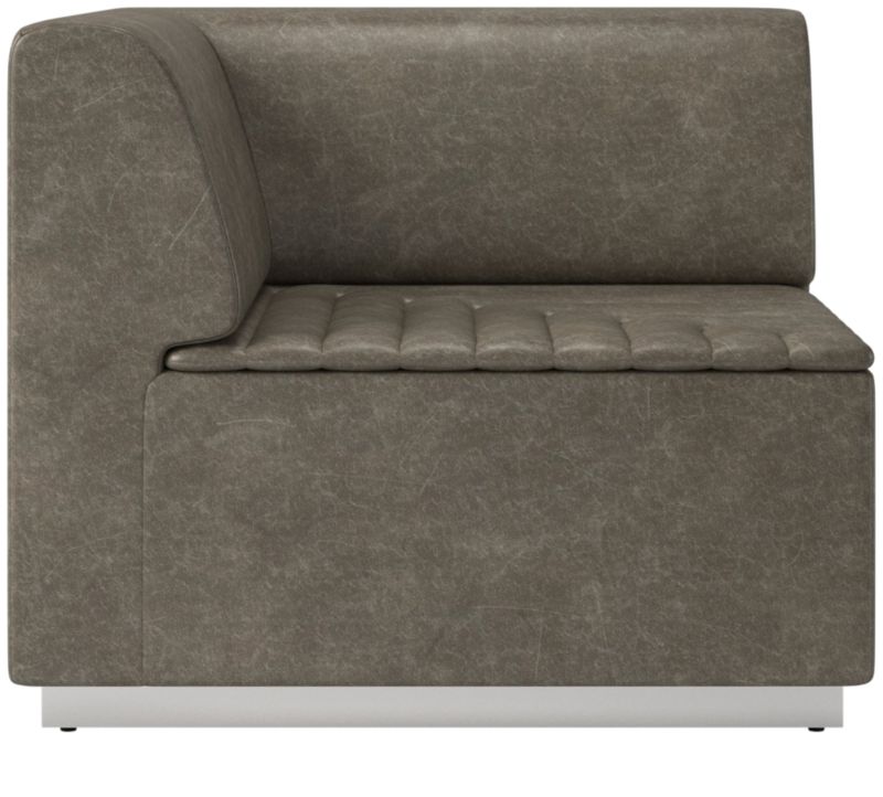 Salon Leather Corner Chair Bello Grey - image 0 of 7