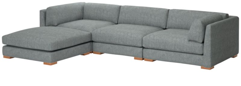 Piazza 4-Piece Modular Sectional Sofa with White Oak Legs - image 0 of 8