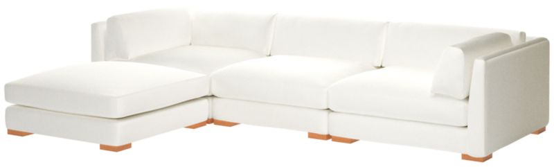 Piazza 4-Piece Modular Sectional Sofa with White Oak Legs - image 0 of 8