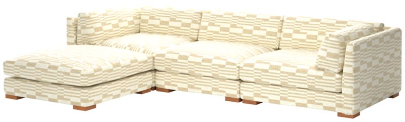 Piazza 4-Piece Modular Sectional Sofa with White Oak Legs - image 0 of 8